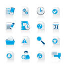 Organizer, communication and connection icons - vector icon set