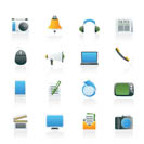 Communication and media icons - vector icon set