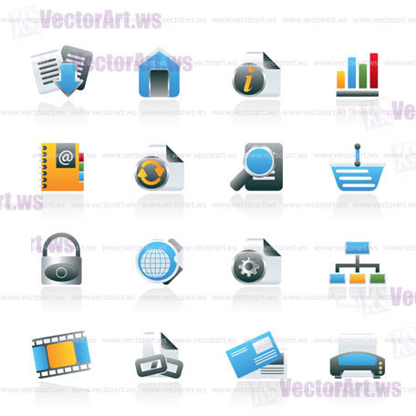 Web Site and Internet icons - vector icon set