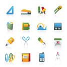 Business and office objects icons - vector icon set