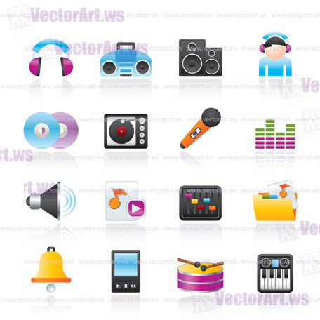 Music and sound Icons - Vector Icon Set