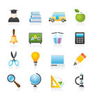 education and school icons - vector icon set