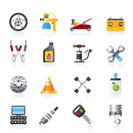 Transportation and car repair icons - vector icon set