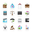 Business, finance and bank icons - vector icon set