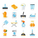 Household objects and tools icons - vector icon set