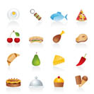 Different kind of food icons - vector icon set