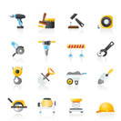 building and construction icons - vector icon set