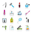 body care and cosmetics icons - vector icon set