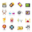 Cinema and Movie icons- vector icon set