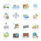 shipping and logistics icons - vector icon set