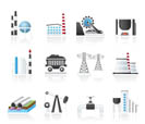 Heavy industry icons - vector icon set