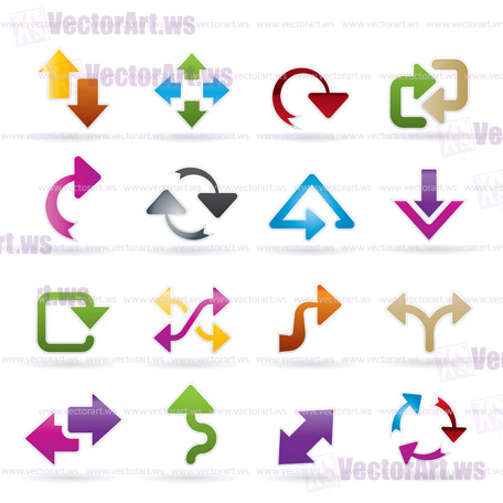 different kind of arrows icons - vector icon set