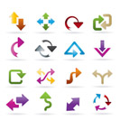 different kind of arrows icons - vector icon set