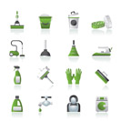 Cleaning and hygiene icons - vector icon set