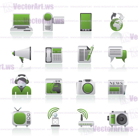 Communication and Technology icons - Vector Icon Set