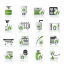 Household Gas Appliances icons - vector icon set