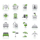 Traveling and vacation icons - vector icon set