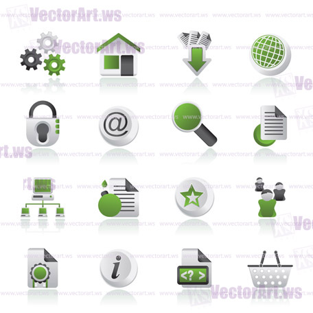 Website and internet icons - vector icon set