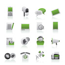 Contact and communication icons - vector icon set