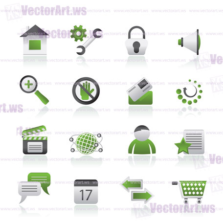 Website and internet icons - vector icon set