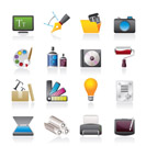 Graphic and website design icons - vector icon set