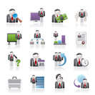 Business, management and hierarchy icons - vector icon set