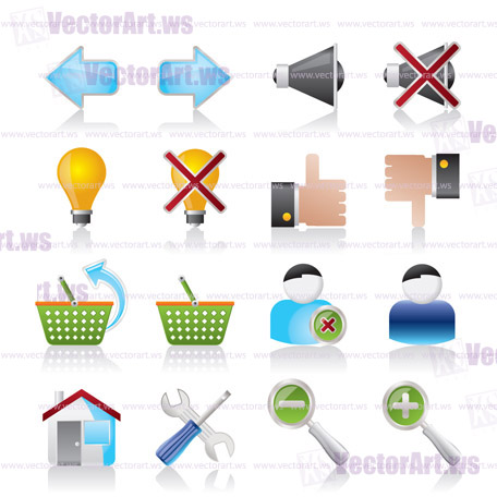 Website and internet icons - vector icon set