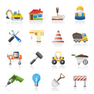 Building and construction icons - vector icon set