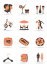 Confectionery, restaurant and club icons - vector illustration