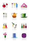 Cafe bar and restaurant icons - vector illustration