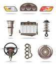 Car parts and accessories - vector illustration