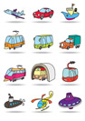 Transportation icon set - vector illustration