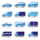 Road transport icon set - vector illustration