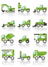 Building vehicles icons set - vector illustration