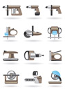 Building and furniture power tools - vector illustration