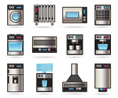 Household Appliances icons set - vector illustration
