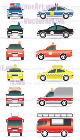 Special purpose cars - vector illustration