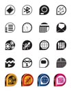 Simple phone  performance, internet and office icons - vector Icon Set