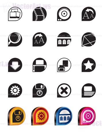 Simple Internet and Website Icons - Vector Icon Set