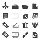 Silhouette Business and Office Icons - Vector Icon Set 2