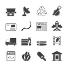 Silhouette Business and industry icons - Vector Icon set 2