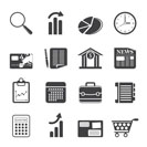 Silhouette Business and Office Internet Icons - Vector Icon Set 3