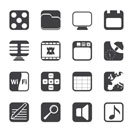 Silhouette Phone Performance, Internet and Office Icons - Vector Icon Set