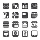 Silhouette Business and Internet Icons - Vector Icon Set