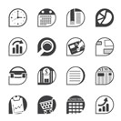 Silhouette Business and Office  Internet Icons - Vector Icon Set