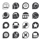 Silhouette Internet and Website Icons - Vector Icon Set