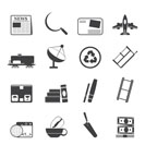 Silhouette Business and industry icons - Vector Icon set 2