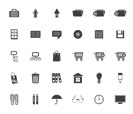 Silhouette Business and office icons - vector icon set