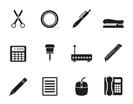 Silhouette Business and Office icons - vector icon set