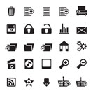 Silhouette 25 Detailed Internet Icons - Vector Icon Set